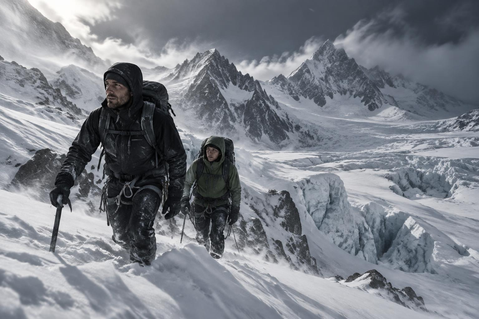 Summit Series expedition crossing a glacier